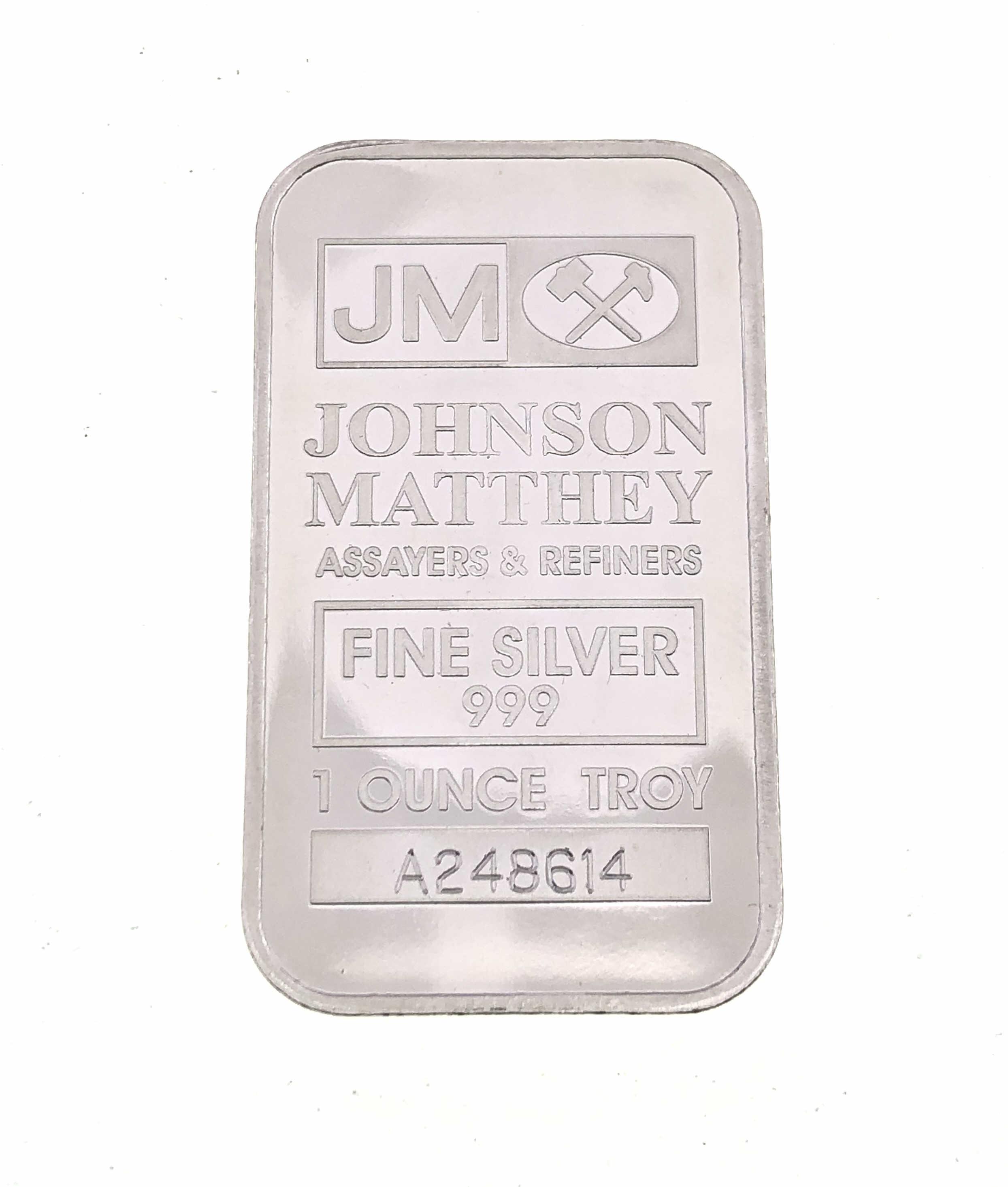 johnson matthey silver bar serial number